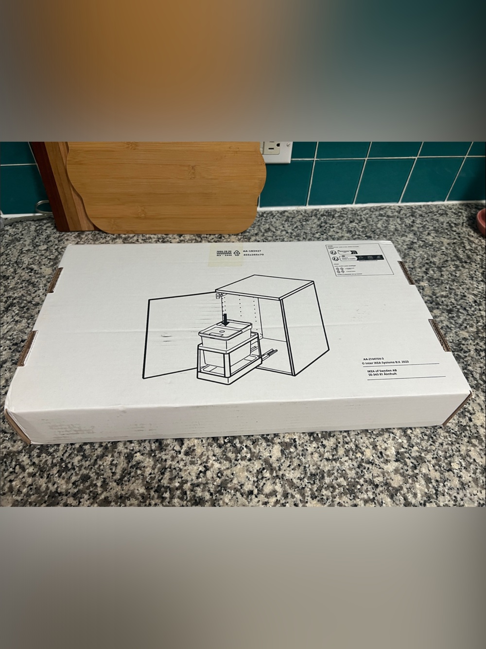 HÅLLBAR Pull-out frame for recycling, light gray